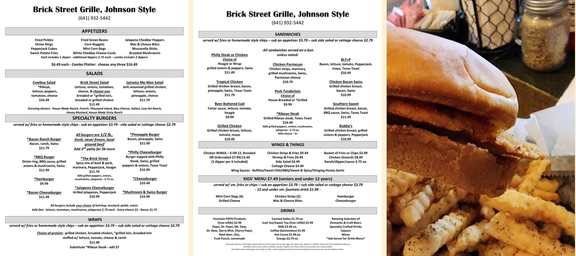 Brick Street Grille, Johnson Style
