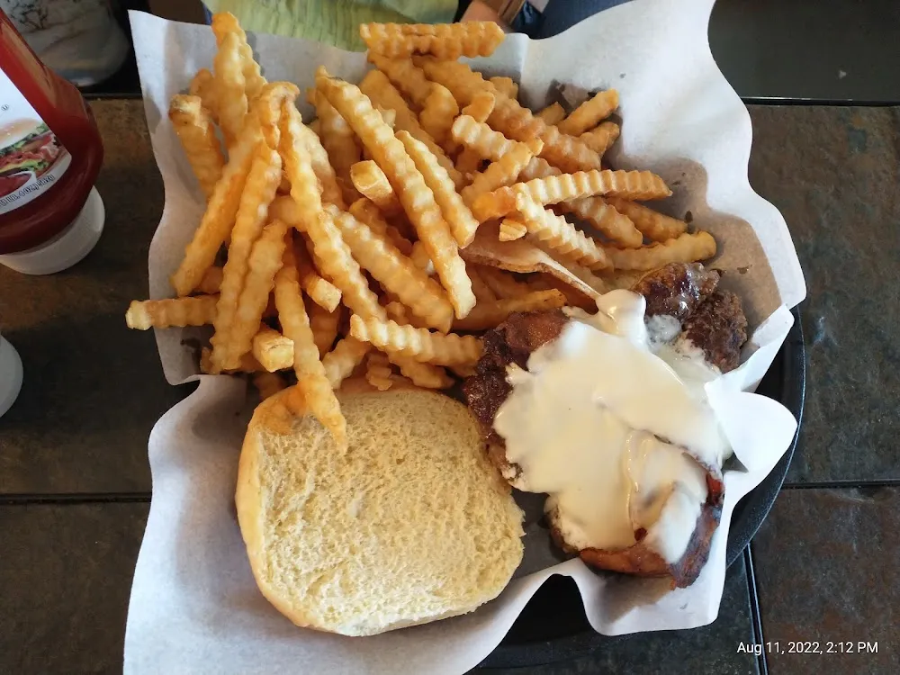 Bacon Ranch Burger with Fries